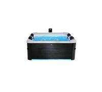 SPA rigide OSLO Plus 6 personnes gris 4 coussins bâche incluse hydromassages système 180 x 180 x 65 cm