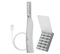 SPA SCIENCES - Rasoir Dermaplane breveté SIMA pour le visage des femmes - Exfoliation faciale indolore 2 en 1 et épilation aux peluches de pêche - Anti-âge - 3 vitesses - Rechargeable - Traitement de
