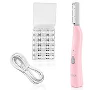 SPA SCIENCES - SIMA Dermaplaning Tool - Système breveté d'exfoliation faciale indolore 2 en 1 et système d'épilation pelucheux pêche avec traitement 7 semaines inclus - Anti-âge - 3 vitesses -