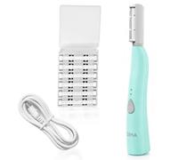 SPA SCIENCES - SIMA Sonic Dermaplaning Tool - Système breveté indolore 2 en 1 d'exfoliation du visage et d'épilation Peach Fuzz avec traitement de 7 semaines inclus - Anti-âge - 3 vitesses -