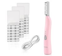 SPA SCIENCES - SIMA Sonic Dermaplaning Tool - Système breveté indolore 2 en 1 d'exfoliation du visage et d'épilation Peach Fuzz avec traitement de 21 semaines inclus - Anti-âge - 3 vitesses -