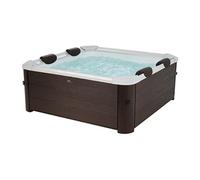 Spa semi-rigide MSpa 6 places marron avec accessoires - 120 jets - L160 x l160 x H65 cm - MAKEMO