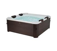Spa semi-rigide 6 places marron avec accessoires - 120 jets - L160 x l160 x H65 cm - MAKEMO