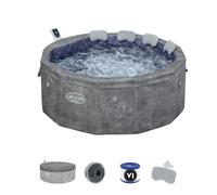 Bestway - Spa Gonflable Carrara Smart AirJet Efficacité énergétique avec Application de contrôle 4 à 6 Personnes - 170 cm x 170 cm x 65 cm - Gris