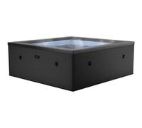 Spa semi-rigide Netspa Idaho - 6 places Coloris Charcoal Noir 70/90 Airjets massants