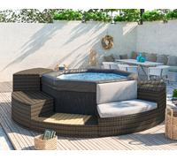 Spa semi-rigide NetSpa OCTOPUS 6 places Ø 193 cm x H 73 cm avec mobilier 5 éléments
