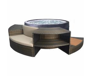 Spa semi-rigide NetSpa Vita 4 places avec mobilier