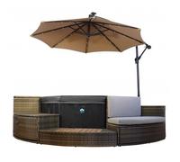 Spa semi rigide octogonal OCTOPUS - NETSPA - 6 places - 100 buses d'air - Mobilier et parasol inclus