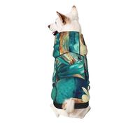 Spa Village of Floral Water Bath Candles Print Dog Hoodie Sweatshirt pour petits chiens, chaud, doux et respirant, facile à porter pour l'hiver et l'automne chaud