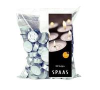 Spaas Bougies chauffe‑plat 0310012.000 x100 ±4,5 heures Cire de paraffine Blanc