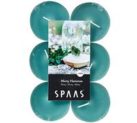 SPAAS 12 Maxi bougies chauffe-plats parfumées, ± 10 heures - Minty Hammam