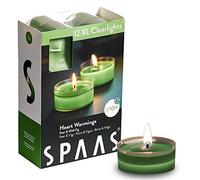 Spaas 12 Maxi Clearlights parfumées, Bougies Chauffe-Plats Cup Transparente, ± 10 Heures - Heart Warmings