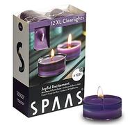 Spaas 12 Maxi Clearlights parfumées, Bougies Chauffe-Plats Cup Transparente, ± 10 Heures - Joyful Excitement