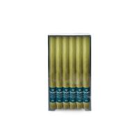 Spaas 12x Bougie de table Rustique 8h - vert olive