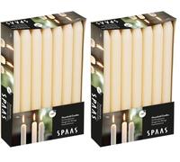 SPAAS 14 Bougies de ménage dîner 21/220 mm, ± 8 heures - ivoire (Lot de 2)