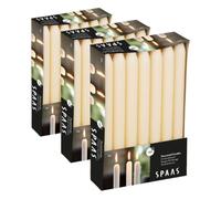 SPAAS 14 Bougies de ménage dîner 21/220 mm, ± 8 heures - ivoire (Lot de 3)