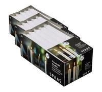SPAAS 20 Bougies de ménage 19/180 mm, ± 6 heures, non-parfumée - blanc (Lot de 3)