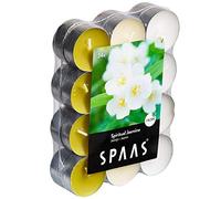Spaas 24 bougies chauffe-plat parfumées, couleurs assorties, ± 4,5 heures, jasmin spirituel