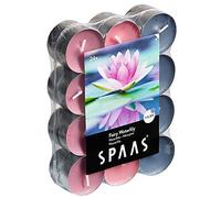 Spaas 24 Bougies chauffe-plats parfumées couleurs assorties, ± 4,5 heures - Fairy Waterlily 0338337.999 D 39 x H 16 mm Gris/Bleu