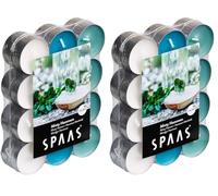 SPAAS 24 Bougies chauffe-plats parfumées couleurs assorties, ± 4,5 heures - Minty Hammam