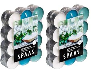 SPAAS 24 Bougies chauffe-plats parfumées couleurs assorties, ± 4,5 heures - Minty Hammam