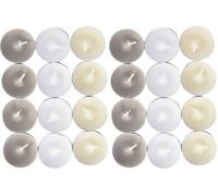 SPAAS 24 Bougies chauffe-plats parfumées couleurs assorties, ± 4,5 heures - White Cake Vanilla (Lot de 2)