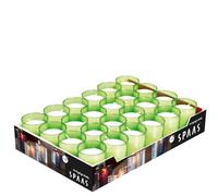 Spaas - 24 Bougies Recharges Non-Parfumées, 24 Heures - Vert