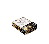 Spaas 24 Maxi Clearlights Non-parfumées, Bougies Chauffe-Plats Cup Transparente, ± 10 Heures - Blanc