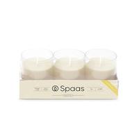 Spaas 3 Bougies recharges parfumées citronnelle, ± 24 heures - blanc cassée - Ginger Love