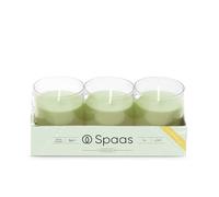Spaas 3 Bougies recharges parfumées citronnelle, ± 24 heures - vert pistache - Asian Garden