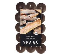 Spaas 30 Bougies chauffe-plats parfumées, ± 4,5 heures - Exotic Wood 0338213.479 D 39 mm x H 16 mm Taupe