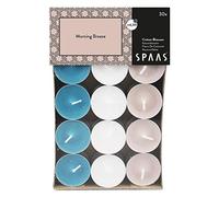 Ivyline SPAAS 30 Bougies Chauffe-Plats parfumées Couleurs Assorties, ± 4,5 Heures - Morning Breeze