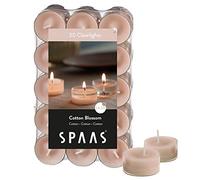 SPAAS 30 Clearlights parfumées, bougies chauffe-plats cup transparente, ± 4,5 heures - Cotton Blossom