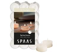 SPAAS 30 Clearlights parfumées, bougies chauffe-plats cup transparente, ± 4,5 heures - Spiritual Jasmin