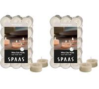 SPAAS 30 Clearlights parfumées, bougies chauffe-plats cup transparente, ± 4,5 heures - White Cake Vanilla (Lot de 2)