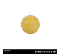 Spaas 38674 Bougie Ronde Rustique diam 80 Vert Emeraude, Jaune