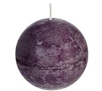 Spaas 6 Bougies Boules Rustiques Non Parfumées 100mm ± 40h Aubergine
