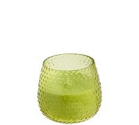 Spaas 6 Bougies d'été Non parfumées en Verre à Bulles 25 Heures Vert Pomme