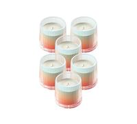 Spaas 6 Pop Bougies non parfumées, ± 27 heures, Rouge Tropical