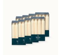 Spaas 8 boîtes de 8 mini bougies coniques non parfumées 21/150 mm ± 5 heures Ivoire