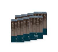 Spaas 8 boîtes de 8 mini bougies coniques non parfumées 21/150 mm ± 5 heures Noir