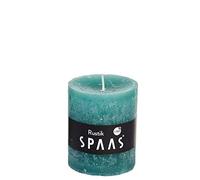 Spaas 8 bougies pilier rustiques non parfumées 68/80 mm ± 30 heures Vert émeraude