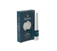 Spaas 8x 2 Elégantes Bougies de Table Rustiques 6,5h - blanc