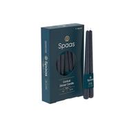 Spaas 8x 2 Elégantes Bougies de Table Rustiques 6,5h - bleu foncé