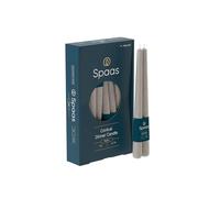 Spaas 8x 2 Elégantes Bougies de Table Rustiques 6,5h - gris clair