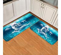 Spaas 8x Bougie Pilier Rustique 70/95 mm 35h - bleu clair