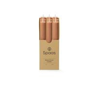 Spaas 9x Bougie de table nervurée 10h - beige