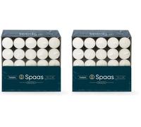 Spaas Boîte à bougies chauffe-plat x75, ± 6 heures, blanc (Lot de 2)