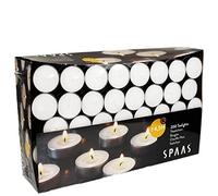 SPAAS Boîte de Bougies Chauffe-Plats x200, ± 4,5 Heures - Blanc, D 39 mm x H 14 mm