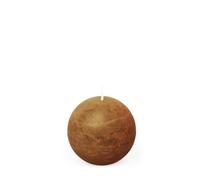 Spaas Bougie Boule Rustique 80 mm 24h - cognac